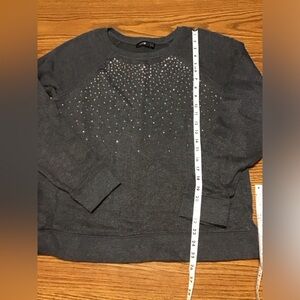 Women’s size ex L Gray Studded Women's Sweat shirt
